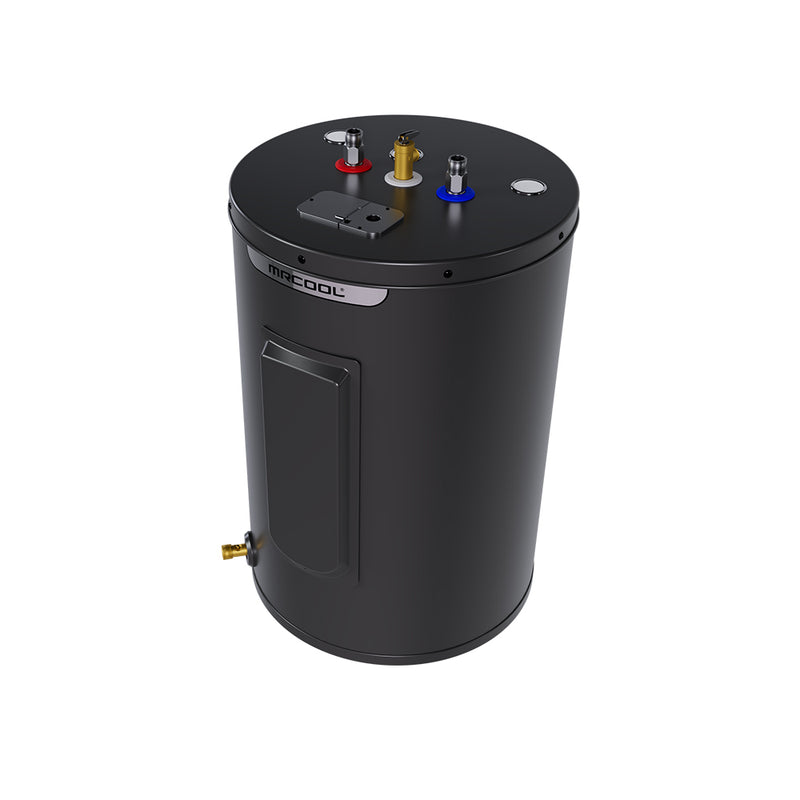 MRCOOL HeatWise 28 Gallon Low Boy Electric Tank Water Heater back