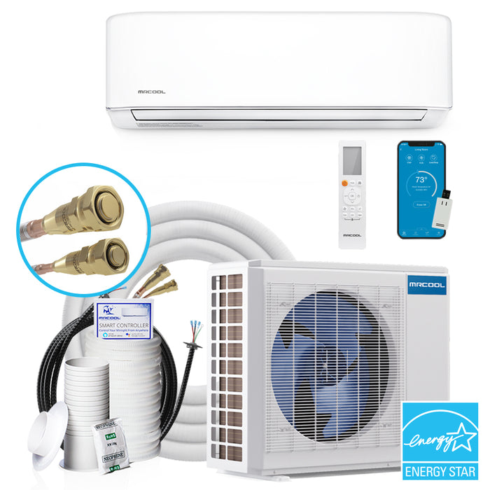 MRCOOL® E Star DIY 4th Gen 24k BTU Ductless Mini-Split Heat Pump Complete System 208-230V/60Hz DIY-24-HP-WM-230C25