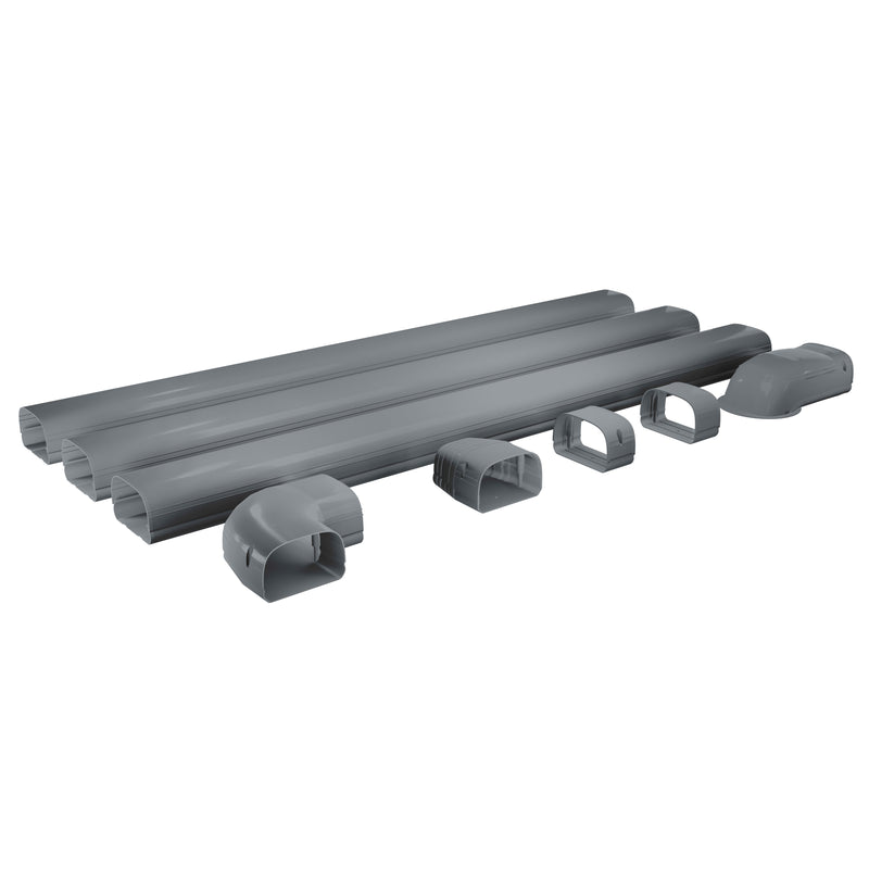 MRCOOL LineGuard 4.5in 16-Piece Line Set Cover Kit Gray | MLG450-G-01